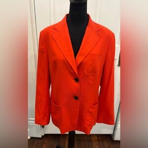 Vintage Rene Lezard Cashmere Blend Women’s Blazer With Pick Stitching Sz 42